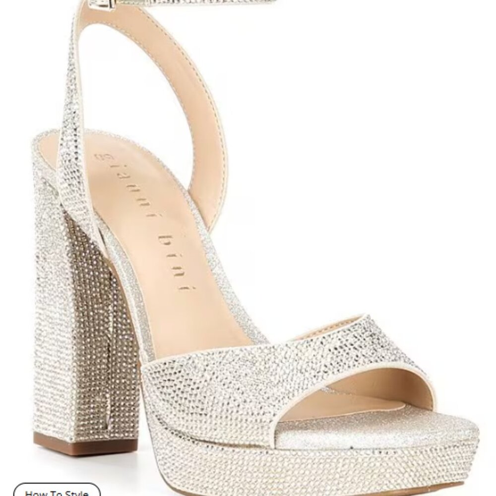 Open Full Size Image Gianni Bini Andreya Rhinestone Embellished Platform Dress S